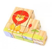 Деревянный пазл из кубиков «Животные саванны»
