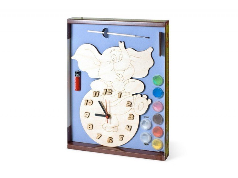 Часы с циферблатом под роспись «Рыбки» с красками