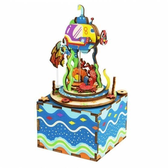 Деревянный 3D конструктор — музыкальная шкатулка Robotime «Под водой»