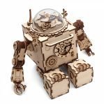 Деревянный 3D конструктор — музыкальная шкатулка Robotime «Робот Орфей»