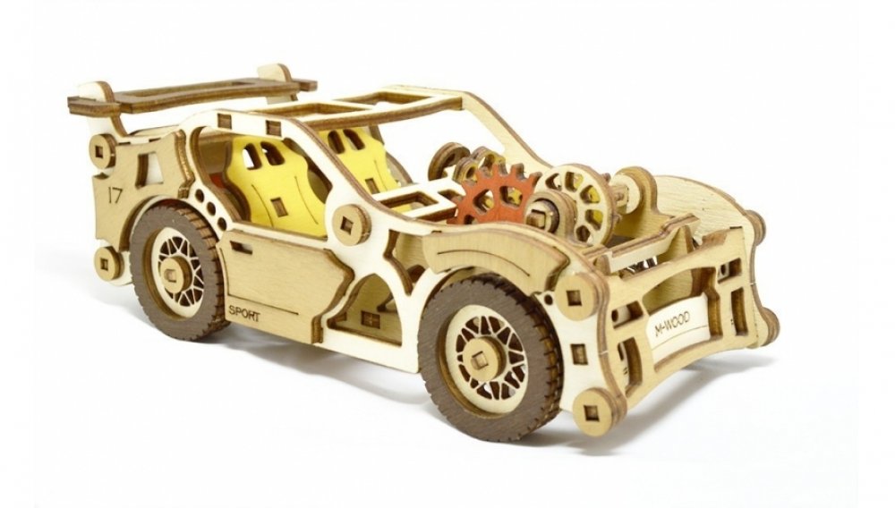 3D-пазл механический Wooden.City Колесница Да Винчи