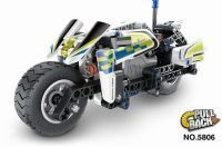 Конструктор QiHui Technics Полицейский мотоцикл инерция, 193 детали — QH5806
