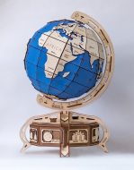Конструктор деревянный 3D EWA Глобус голубой