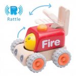 Деревянная игрушка «Пожарная машина с улыбкой, Miniworld»